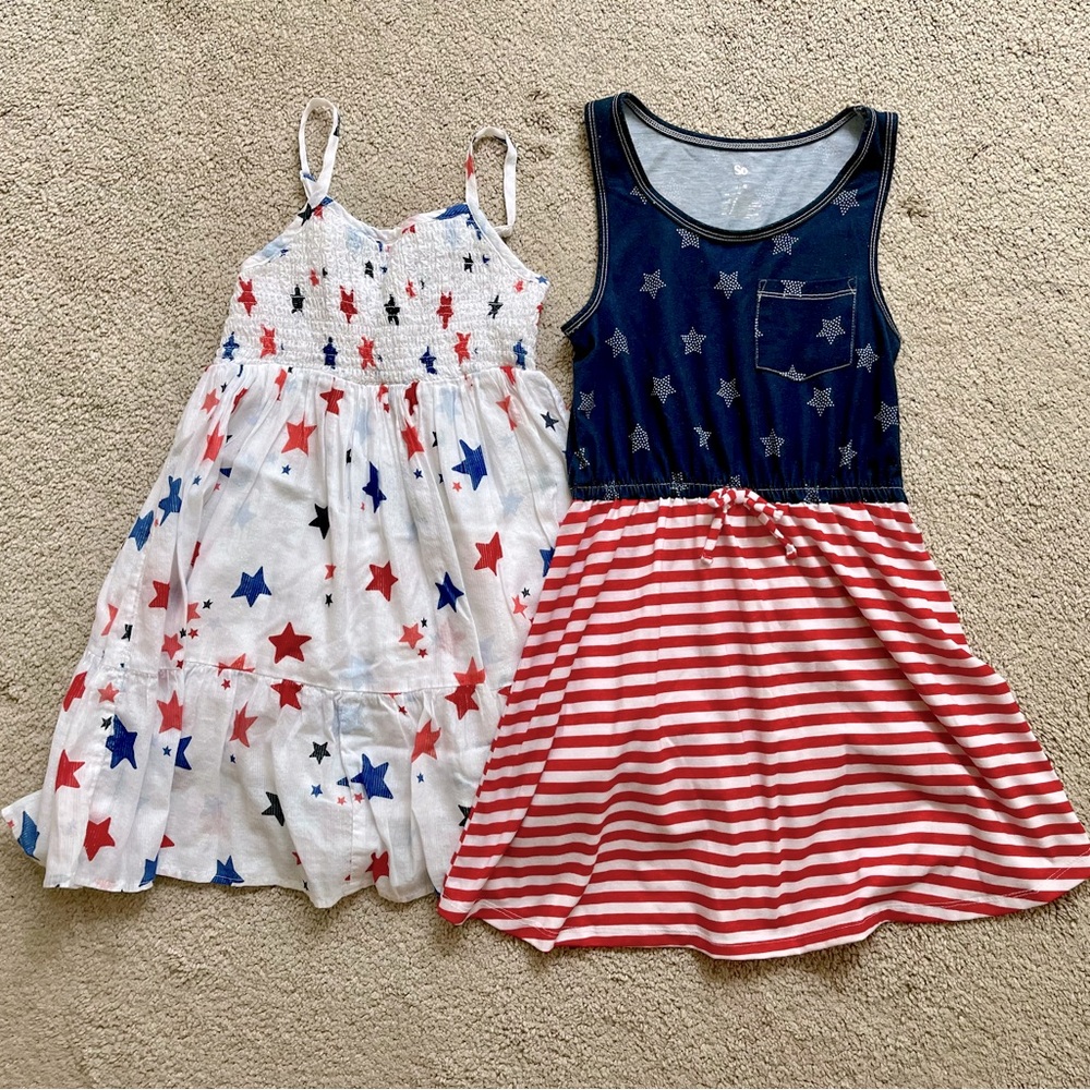 Two girl’s 4th of July dresses
